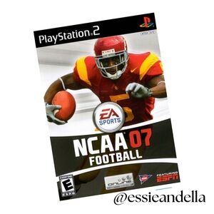 Sony PlayStation 2 NCAA 07 Football Video Game - Red and Black